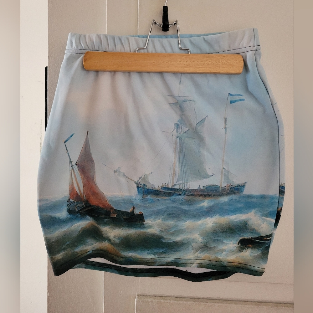 BlackMilk Seascape Wifey Skirt